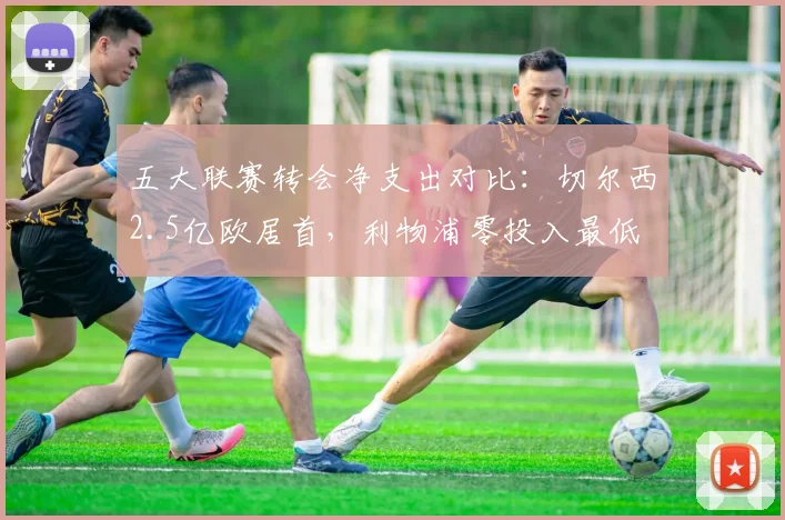 五大联赛转会净支出对比：切尔西2.5亿欧居首，利物浦零投入最低